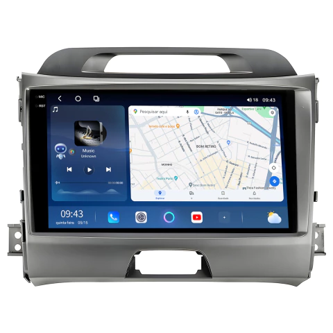 Central Multimídia Sportage 11/15 9pol Octacore Android Carplay 12/256gb - comprar online