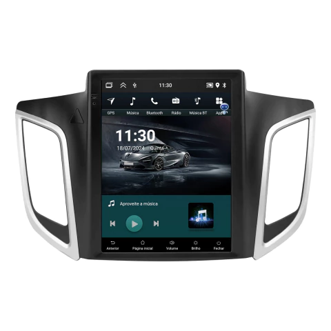 Central Multimidia Tesla Creta 14/21 9,7pol Android Carplay 2gb 32gb - comprar online