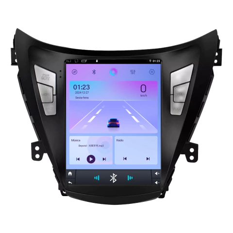 Central Multimidia Tesla Elantra 12/16 9,7pol Android Carplay Octacore 4gb 64gb - comprar online