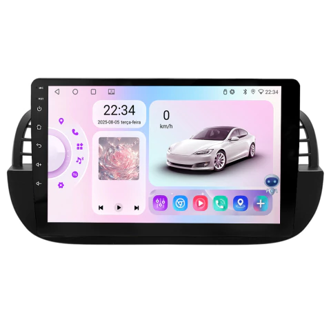 Central Multimidia Fiat 500 07/13 9pol Android 14 Carplay 4gb 64gb - comprar online