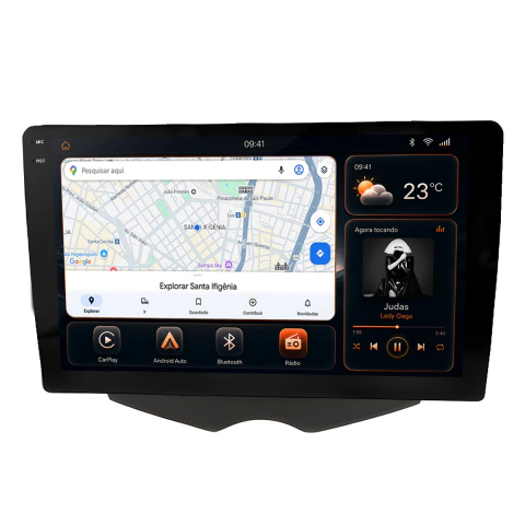 Multimídia Adak I-PROS Veloster 2011 a 2013 9pol Octacore Android Auto e Carplay