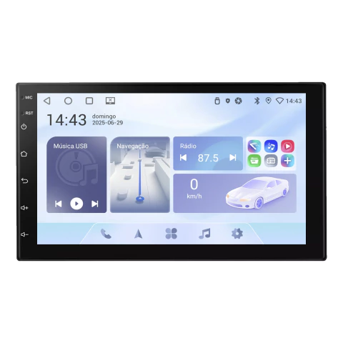 Central Multimídia Universal Qled 7p Android Auto Carplay 2gb 32gb - comprar online