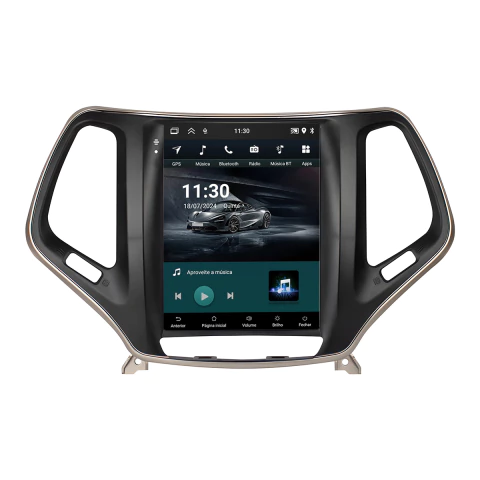 Central Multimidia Tesla Cherokee 16/18 9,7pol Android Carplay 2gb 32gb - comprar online