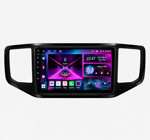 Central Multimidia Amarok 2017 a 2023 Quadcore 9p Android Auto e Carplay