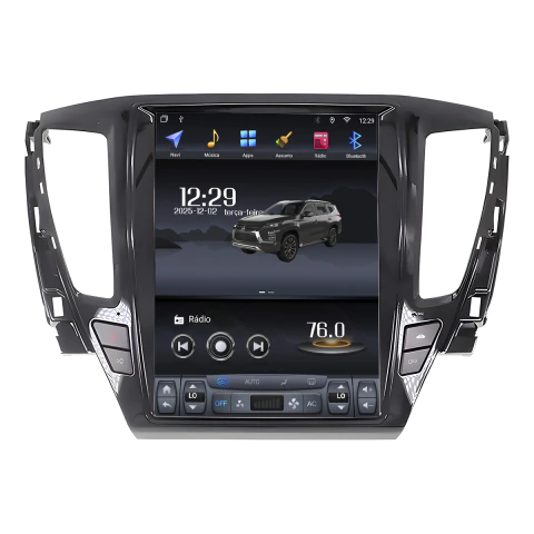 Central Multimídia Tesla Específica Pajero Sport 19/20 12,1pol Android Auto Carplay Octacore 6gb 128gb - comprar online