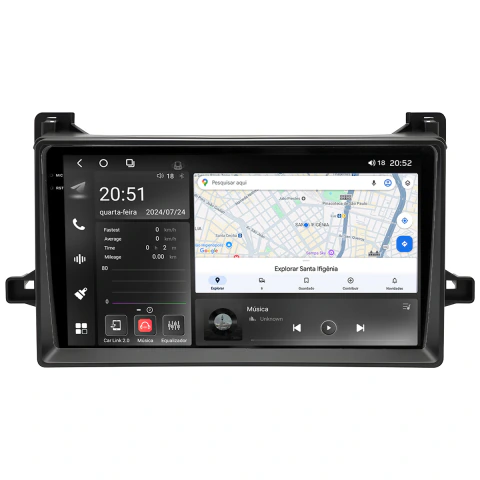 Multimídia Prius 16/21 9pol Octacore Android Carplay 6/128gb Wifi