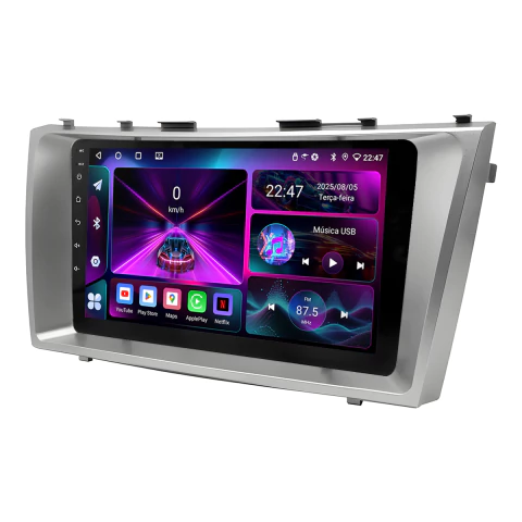 Central Multimidia Camry 2008 a 2011 Quadcore 9p Android Auto e Carplay