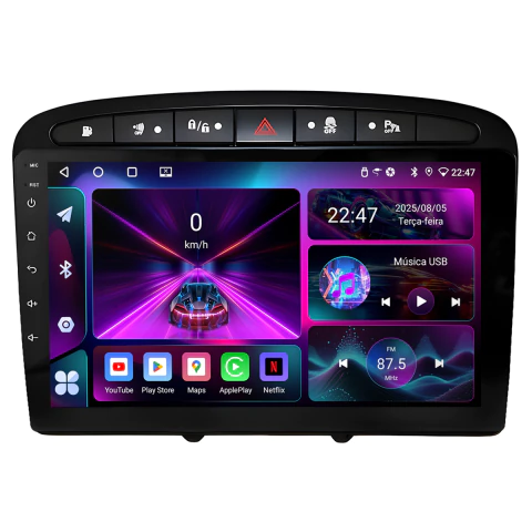 Central Multimidia 308 / 408 12/17 9p Android 14 Carplay 2gb 64gb - comprar online