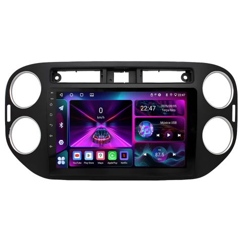 Central Multimidia Tiguan 09/16 9p Android 14 Carplay 2gb 64gb - comprar online
