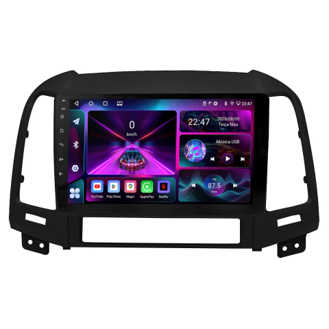 Central Multimidia Santa Fé 05/13 9p Android 14 Carplay 2gb 64gb - comprar online