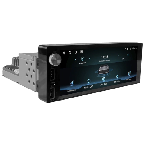 Multimidia Universal 6,8p 1din Android 14 Carplay 2gb 64gb Rádio Multimídia - comprar online
