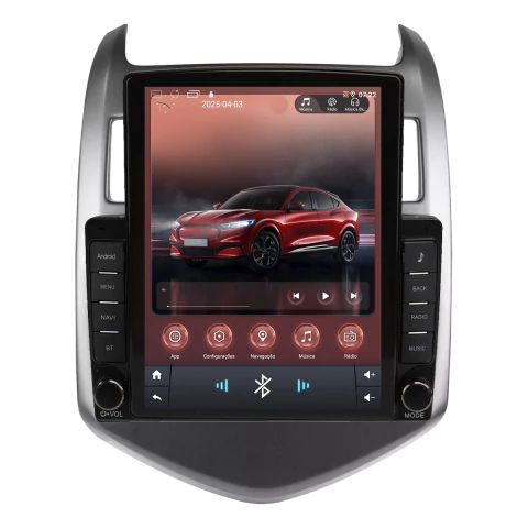 Central Multimidia Sonic 2012 a 2014 9.7p Android Auto e Carplay