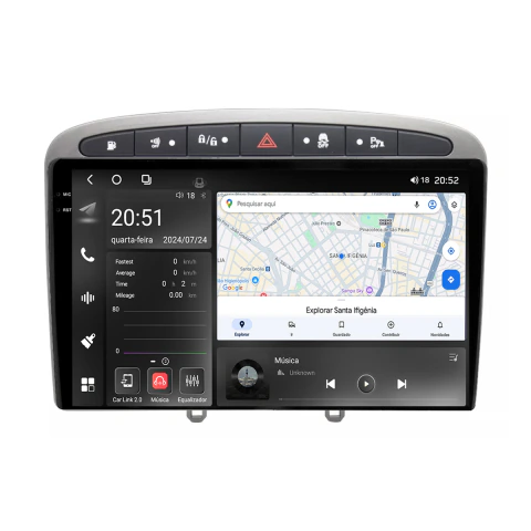 Multimídia 308 12/17 9pol Octacore Android Carplay 6/128gb Wifi