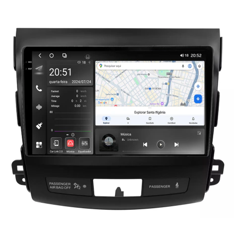 Multimídia Outlander 08/12 9pol Octacore Android Carplay 6/128gb Wifi