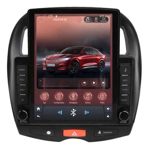 Central Multimidia ASX 2010 a 2016 9.7p Android Auto e Carplay