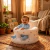 Sillón Inflable De Bebé Con Barrera Para Comer Anti Manchas + Chupete Alimentador Antiahogo de Regalo - Alma Home