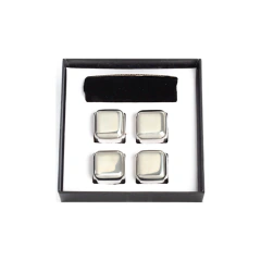 CUBOS DE HIELO ACERO FR INOXIDABLE SCHON SET X 4 PIEZAS CON CAJA