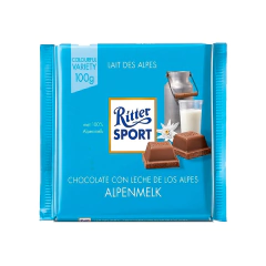 Chocolate Ritter Con Leche Alpes 100gr