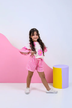 Conjunto Maju florido rosa - comprar online