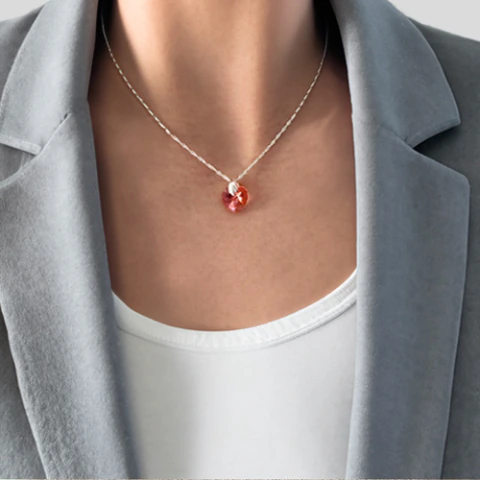 Conjunto Swarovski Corazon Chico