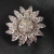 Brincos Vintage assinados JOMAZ Flor Margarida Cristal anos 50 - Gallas Antiques & Design