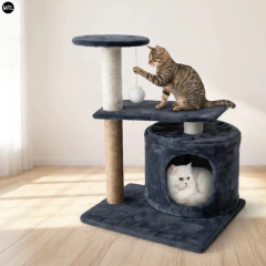 Rascador Para Gatos Torre MTL 3 Niveles Con Casa en internet