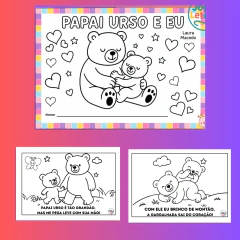 PAPAI URSO E EU - LIVRO PARA COLORIR