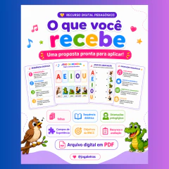 MÚSICA DAS VOGAIS - SEQUÊNCIA DIDÁTICA - 21 PÁGINAS - comprar online