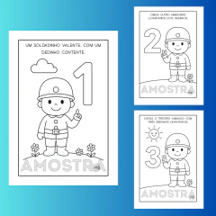 OS DEZ SOLDADINHOS - LIVRO PARA COLORIR 11 PÁGINAS - comprar online