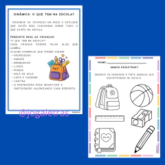 Kit Pedagógico – Dinâmica “O que tem na escola?” 12 páginas - comprar online