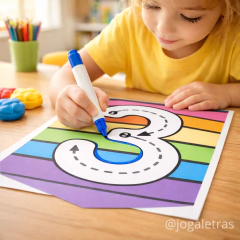 KIT NÚMEROS COLORIDOS (0 A 9) – BANDEIROLAS DECORATIVAS + ATIVIDADES DE TRAÇADO - comprar online