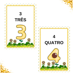 NÚMEROS DE PAREDE - TEMA GIRASSOL na internet