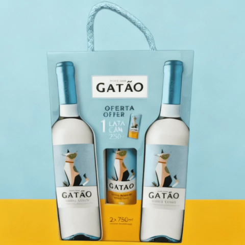 KIT 02 Vinhos Verde Gatão Meio Seco + 01 Vinho em lata - comprar online