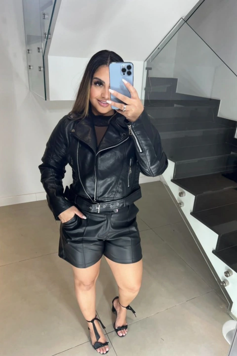 Jaqueta Couro Pv Feminina