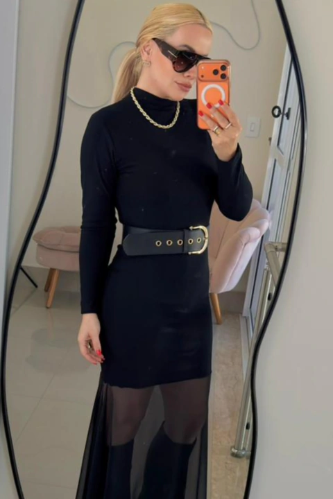 Vestido Longo Tule
