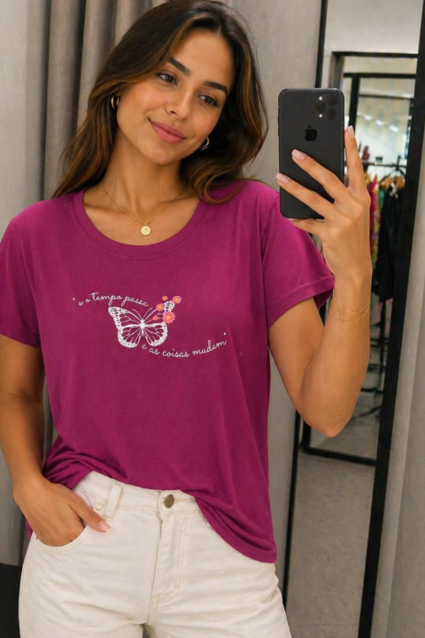 T-shirt Borboleta