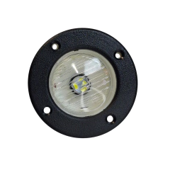 Luz De Popa De Embutir Plastico Negro Led Lancha Nautica