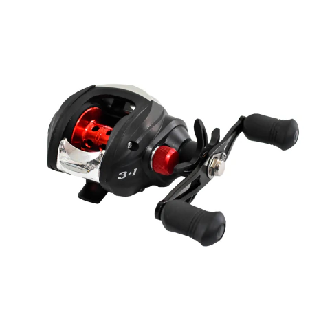 REEL PIRAÑA MANIJA DERECHA ROJO