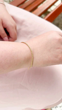 Pulseira Maria de Fátima Cordão Baiano | Banhada a Ouro 18k