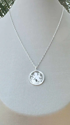 Colar São Jorge Medalha Cravejada | Banhado a Prata
