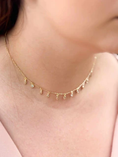 Choker Juce Ponto de Luz - Delicadeza e Brilho | Banhada a Ouro