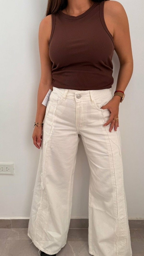 Wide Leg Crudo Costura