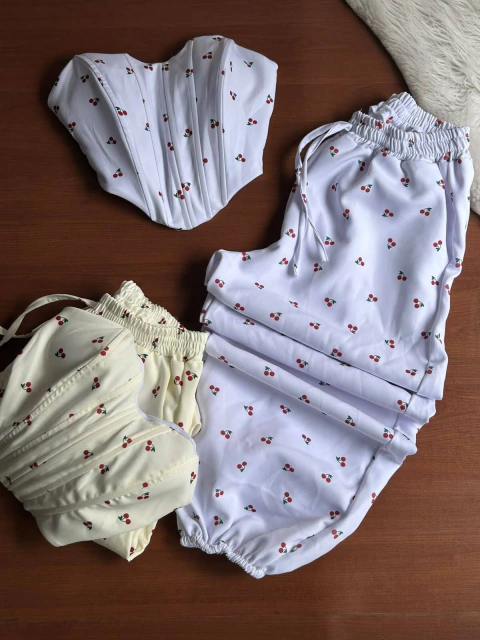 CONJUNTO BRIT CORSET SEM ALÇA + CALÇA