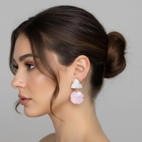 Brinco Cristal Aurora Rosê - comprar online