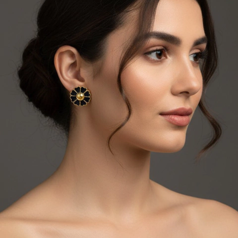 Brinco Flor Negra - comprar online