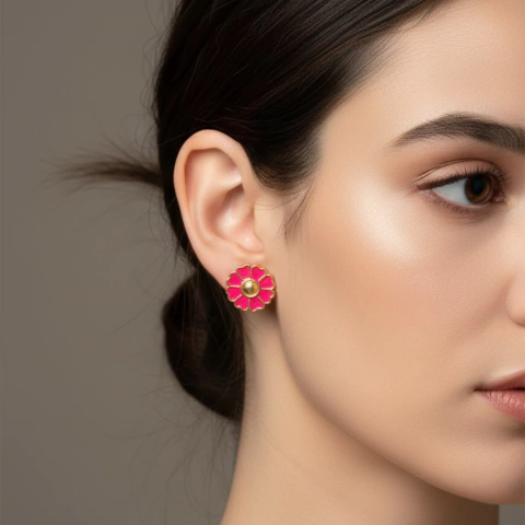 Brinco Flor Pink - comprar online