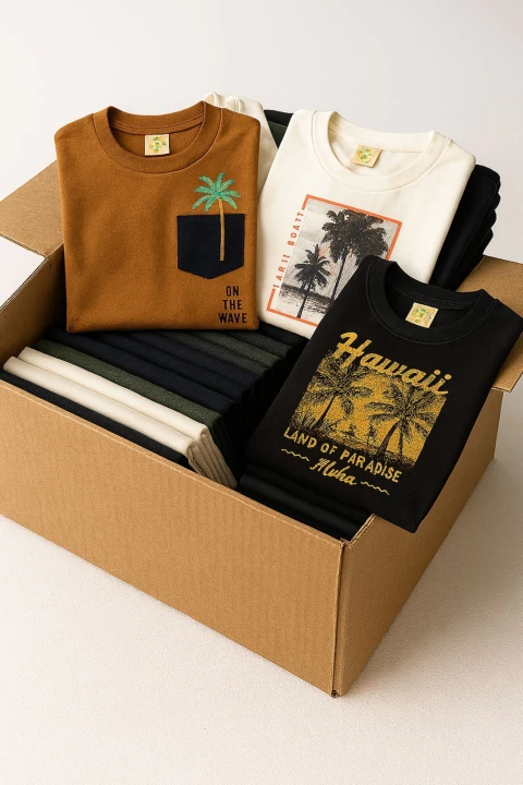 Caixa 30 Conjuntos Sortidos para Revenda infantil/Juvenil Menino Verão - 2 ao 12