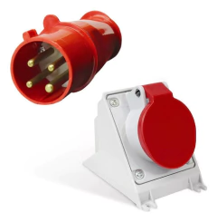 Tomada Sobrepor 440v 16a N4006 + Plug Macho 3p+t 16a N4076
