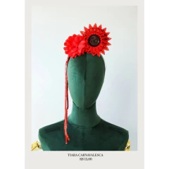 passadeira carnaval girassol vermelho