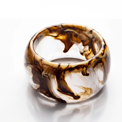 BRACELETE RESINA TONS MARRONS MAXI